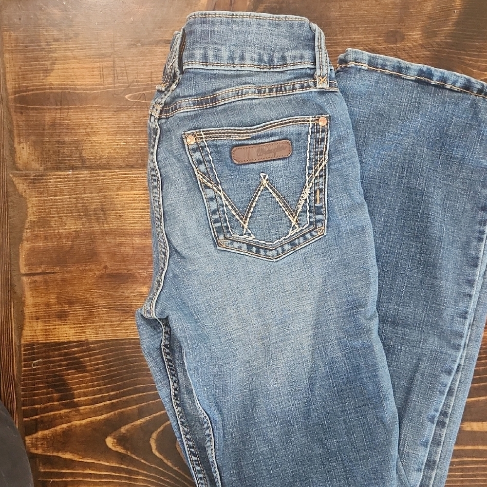 Wrangler Blue Boot Cut Jeans Classic Style